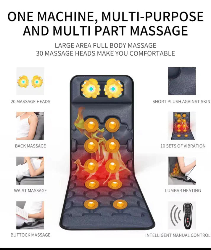Full Body Folding Massage Mat with Heating Function