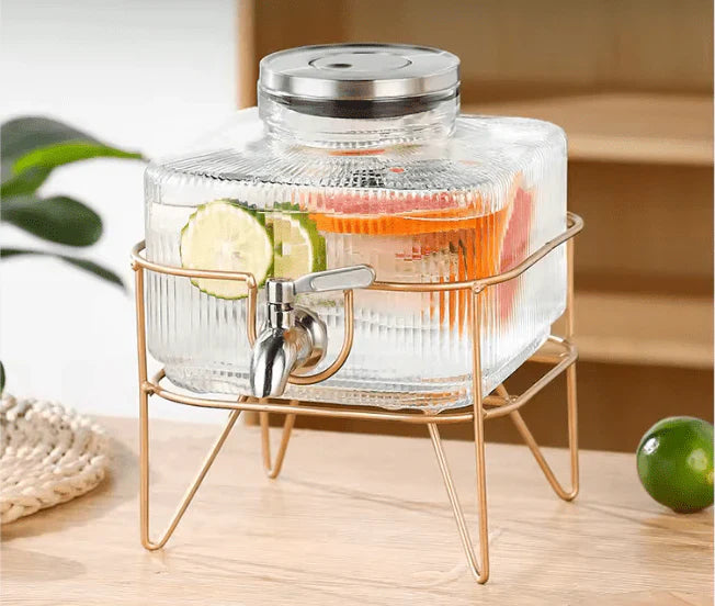 Glass Water Dispenser with Stand