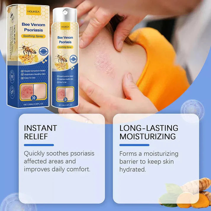 HOUKEA Bee Venom Psoriasis Relief Spray – Original Soothing Formula