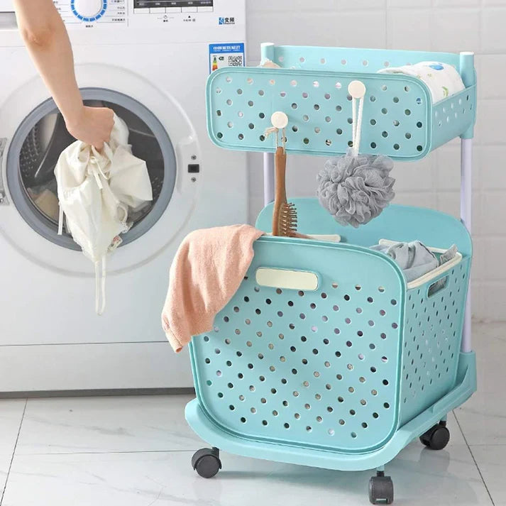 Portable Rolling Storage Basket