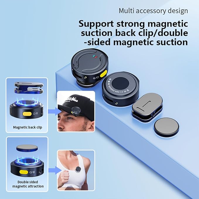 Rechargeable Wireless Microphone Kit with Charging Case